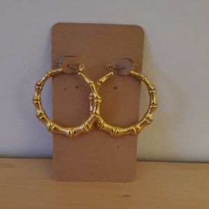 Bamboo Hoop Earrings